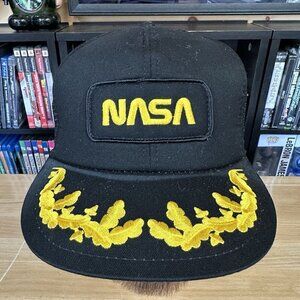 Vintage NASA Scrambled Eggs USA Space Prigram Trucker Hat Snapback Cap